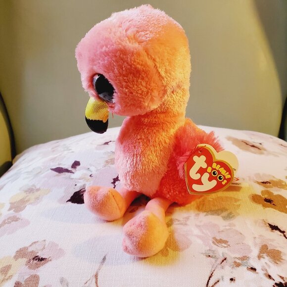 Ty Beanie Boos Pink Flamingo‎ Glida Plush Toy - Picture 4 of 10